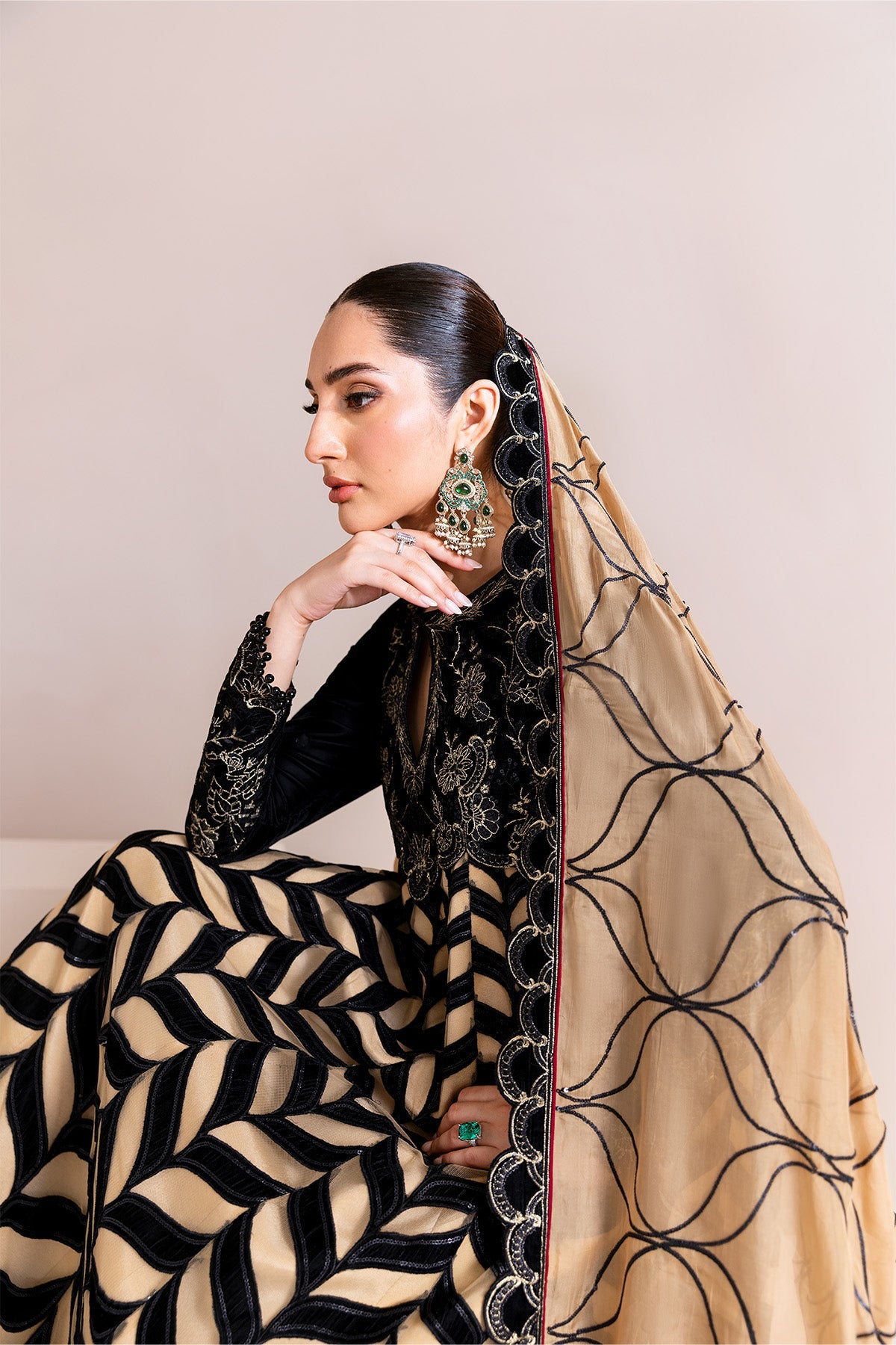 Noor Jahan – authentic Pakistani dress from the Makhmal Luxury Velvet Edit collection for women in the UK