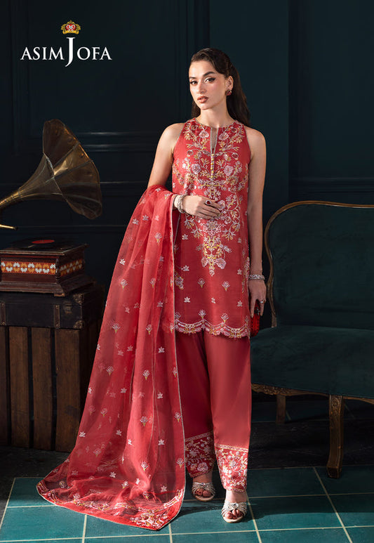 Asim Jofa | Lumiere Formals | AJLFC-06 EMBROIDERED ORGANZA - Formal Dress - available at Maria Faisal in UK and USA.