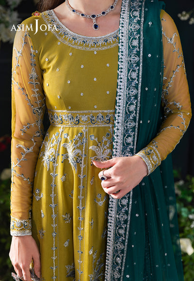 Asim Jofa | Lumiere Formals | AJLFC-10 EMBROIDERED NET - Formal Dress - available at Maria Faisal in UK and USA.