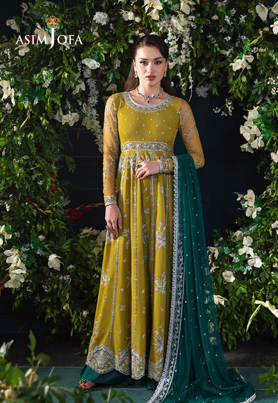 Asim Jofa | Lumiere Formals | AJLFC-10 EMBROIDERED NET - Formal Dress - available at Maria Faisal in UK and USA.