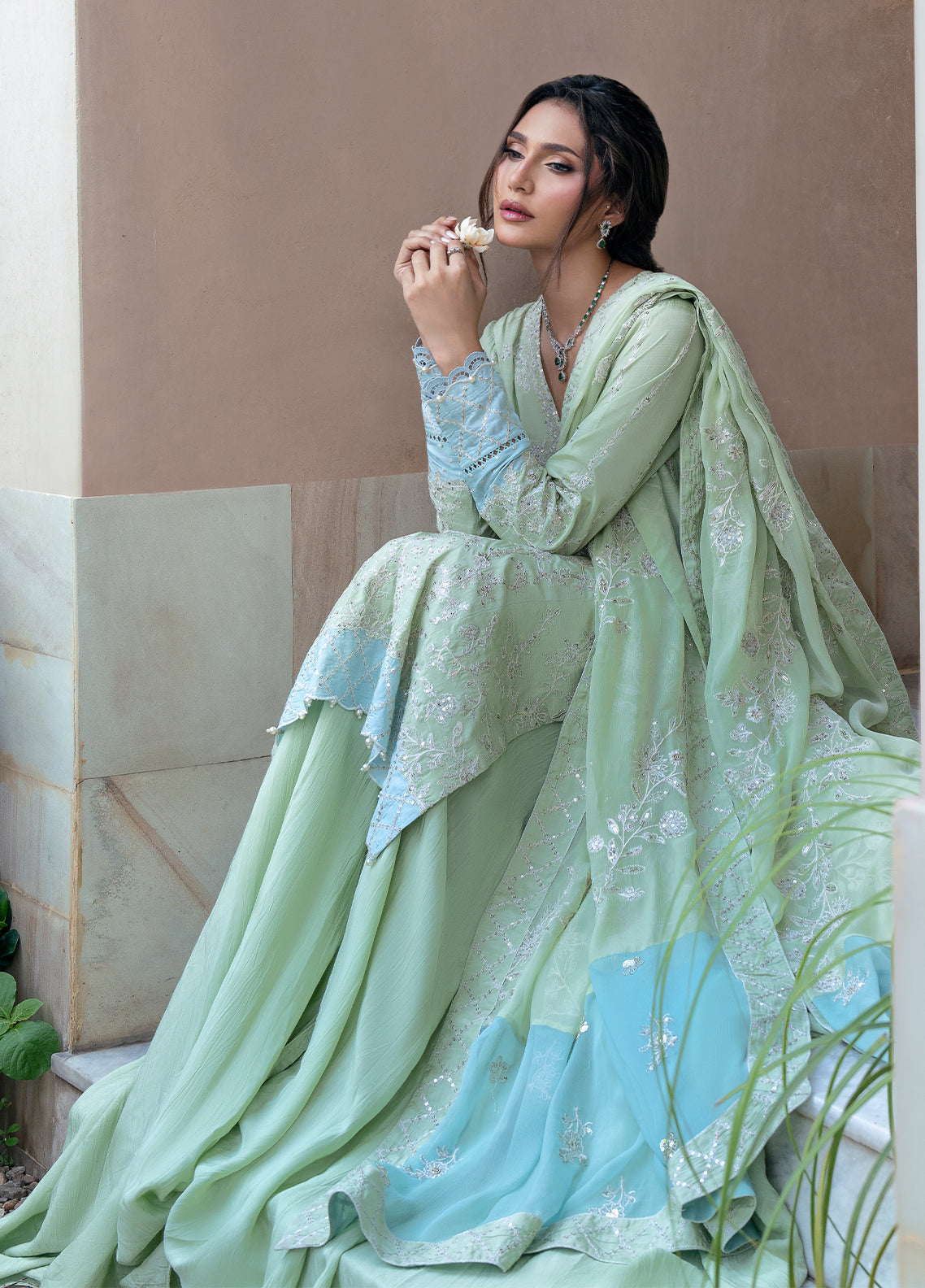 Sahane | Rusukh Premium Formals 26 | FU6605 Mehrma - RUSUKH - Formal Dress - available at Maria Faisal in UK and USA.