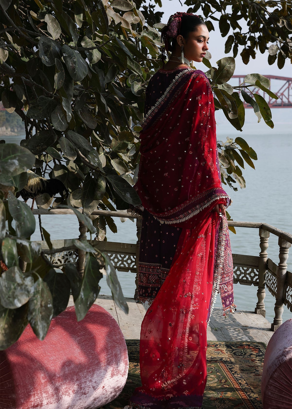 Hussain Rehar | Kalabagh Luxury Lawn 26 | Nihdi - Luxury Dress - available at Maria Faisal in UK and USA.
