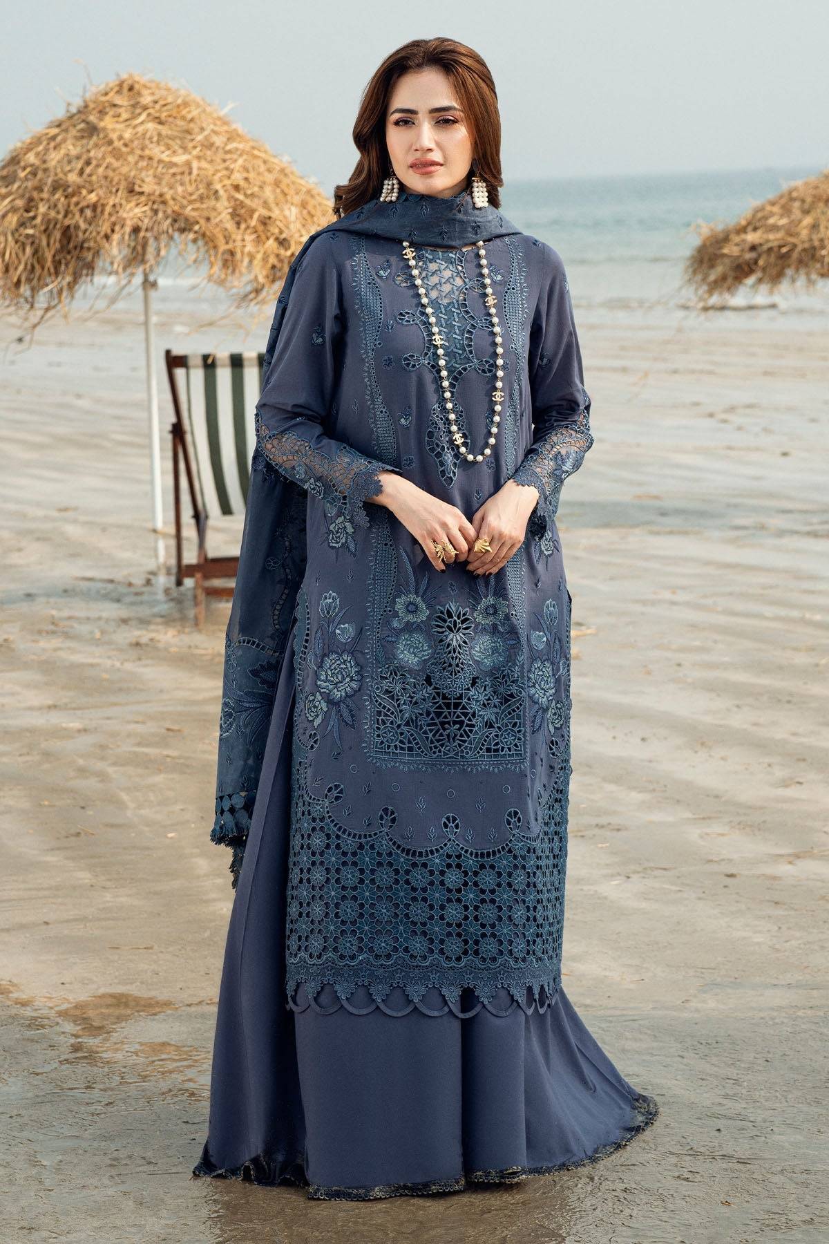 Nureh | Khuwab Luxury Lawn | NE-146 by Maria Faisal - Registered Vendor of : Nureh - type : Ladies Clothes - 100% original wedding dresses