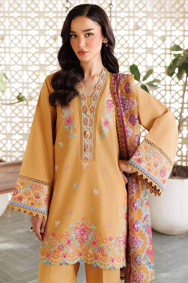 Farasha | Summer Weaves Embroidered Lawn | Golden Bloom by Maria Faisal - Registered Vendor of : Farasha - type : Ladies Clothes - 100% original wedding dresses