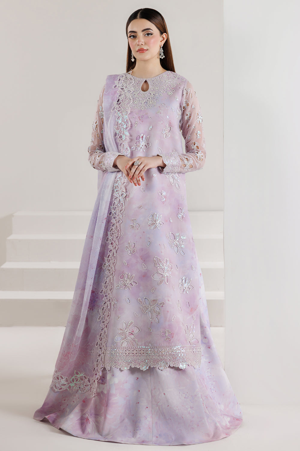 Farasha | Formals 26 | Lilac Enchant - Formal Dress - available at Maria Faisal in UK and USA.