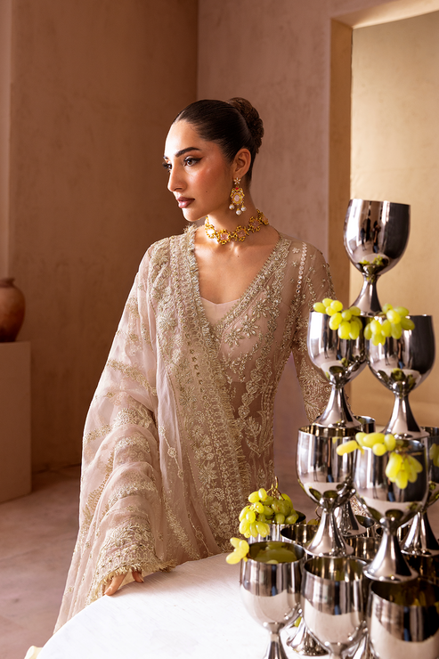 Emaan Adeel | Clay Couture | CELESTIAL - Formal Dress - available at Maria Faisal in UK and USA.