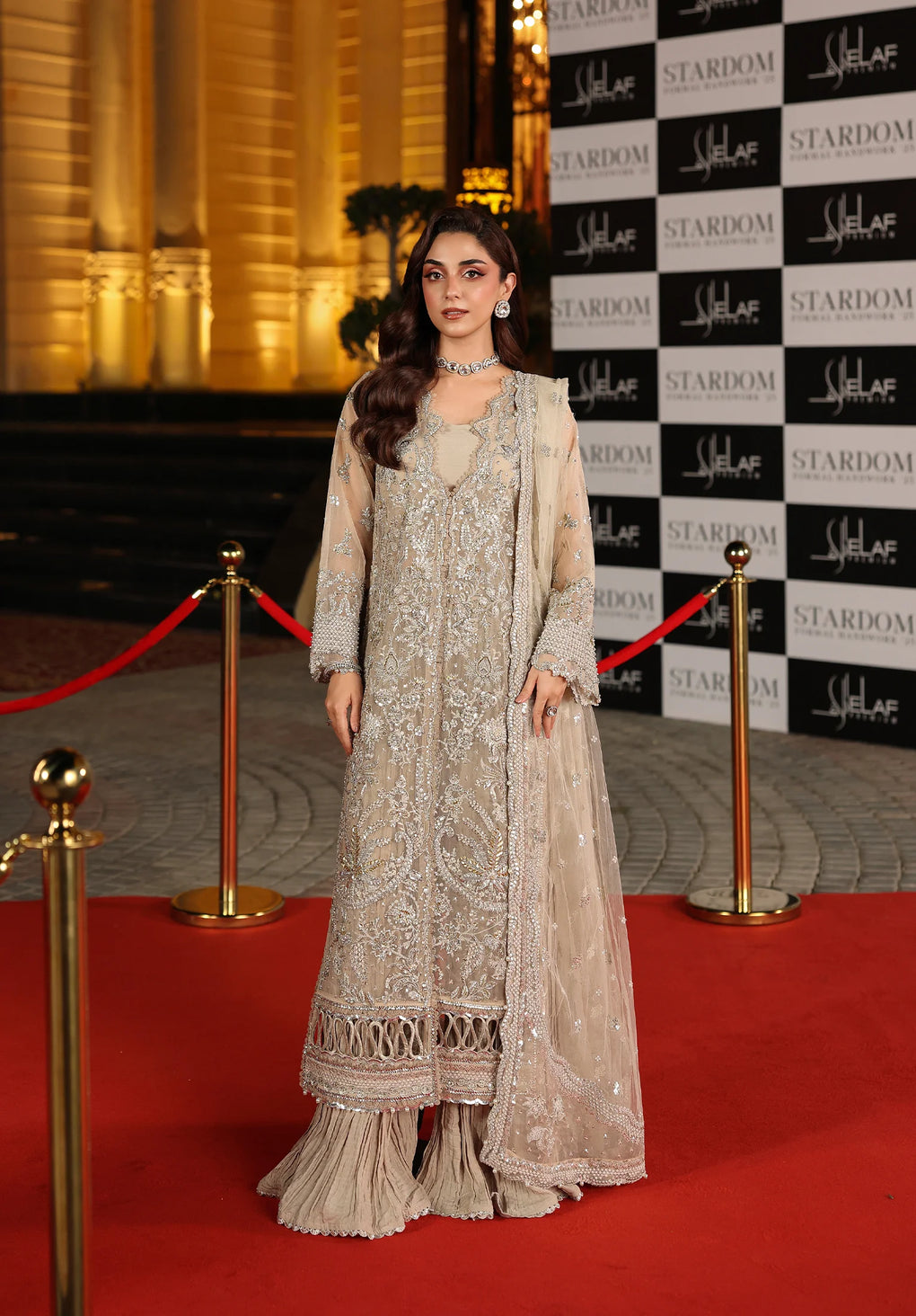 Elaf Premium | Stardom Formal Handwork 25 | ESH-08 STARDUST - Formal Dress - available at Maria Faisal in UK and USA.