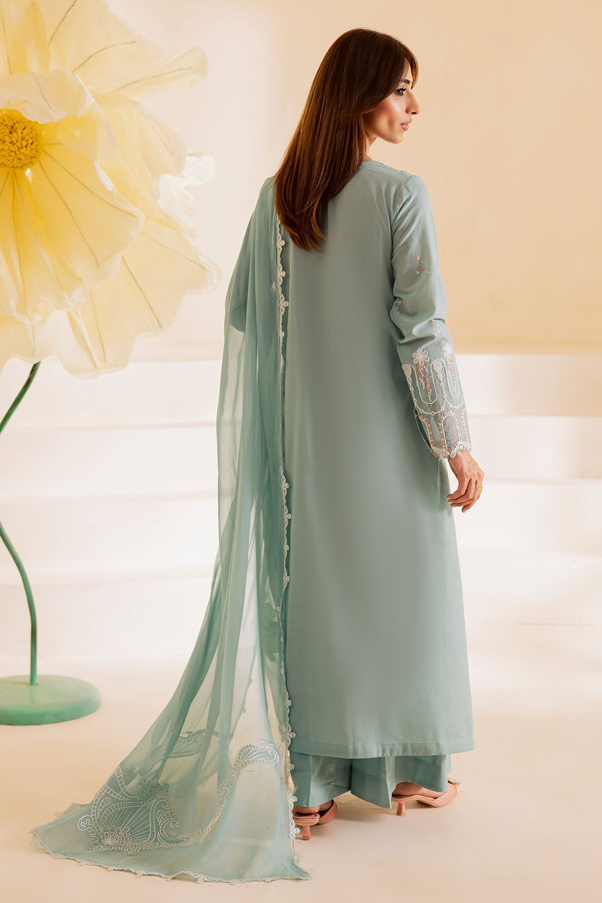 Nureh | Shades of Summer | NP-663 - Luxury Dress - available at Maria Faisal in UK and USA.