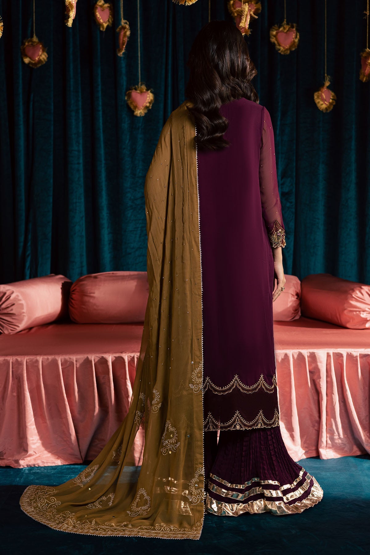 Nureh | Mukeshkari Formals | MK-21 - Formal Dress - available at Maria Faisal in UK and USA.