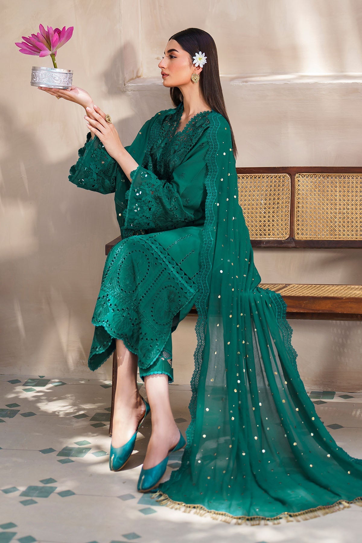 Nureh | Bazaar Lawn | NS-135 - Ladies Clothes - Maria Faisal
