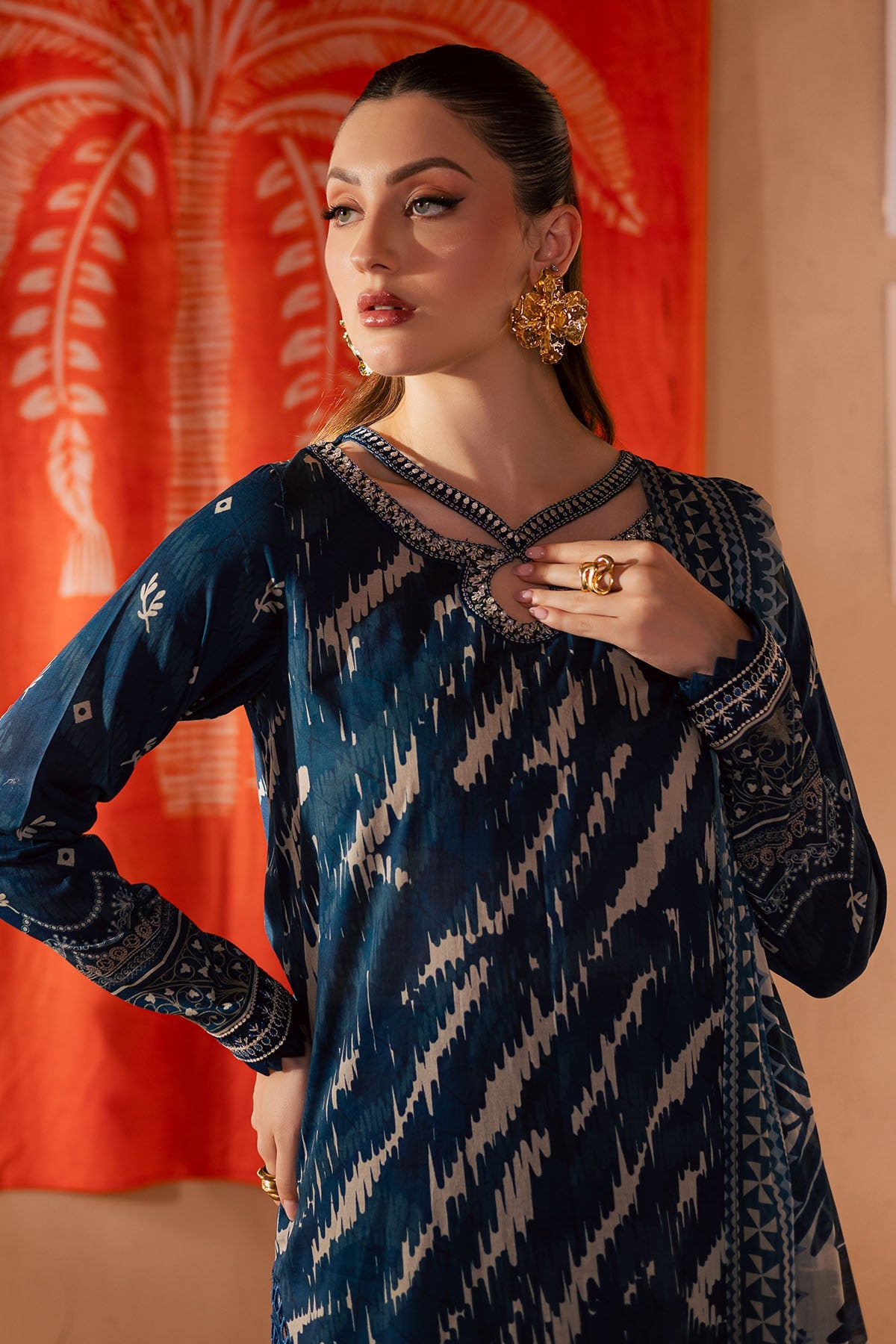 Nureh | Shades of Summer | NP-643 - Luxury Dress - available at Maria Faisal in UK and USA.