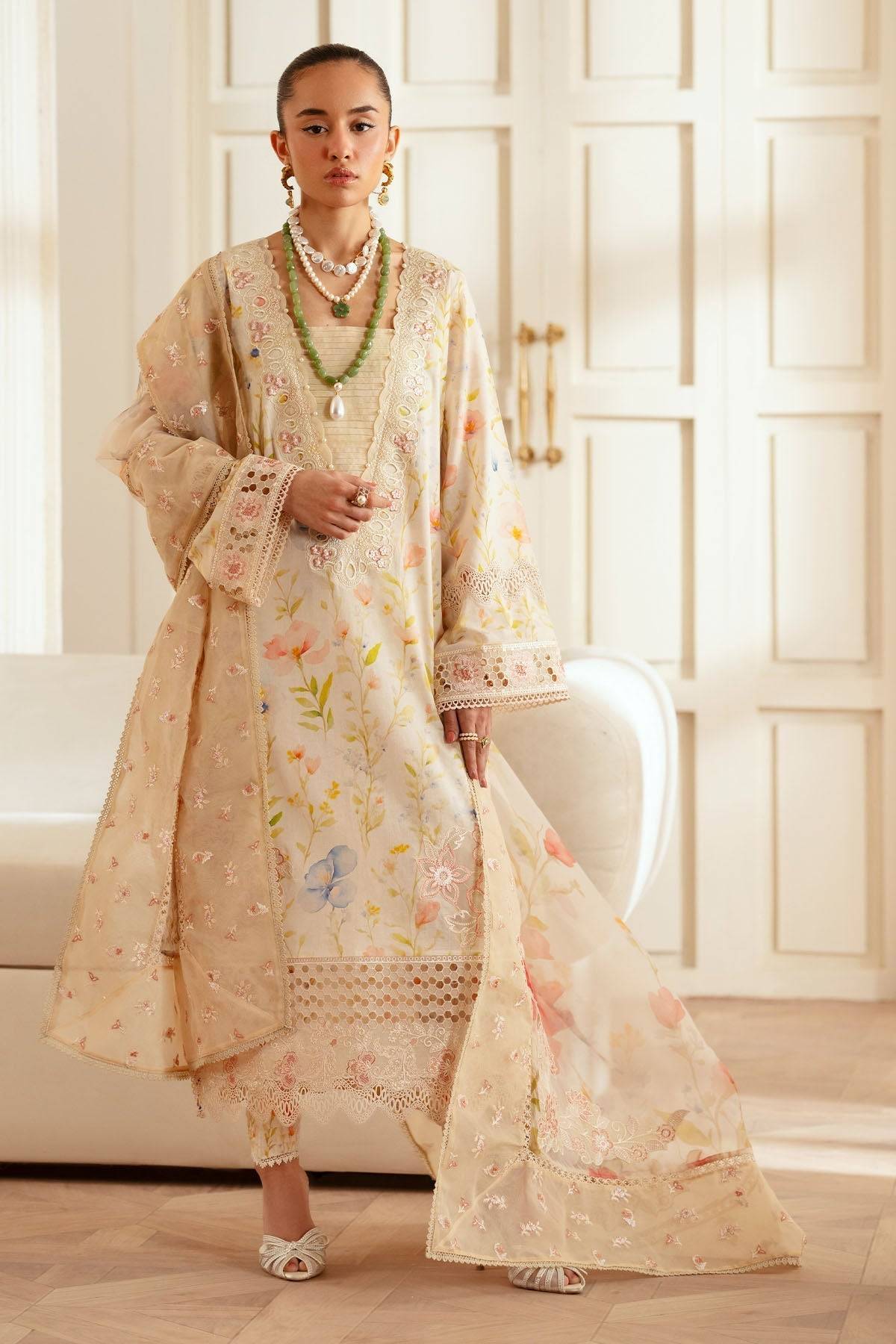 Nureh | Feya Eid Lawn | FE-02 by Maria Faisal - Registered Vendor of : Nureh - type : Ladies Clothes - 100% original wedding dresses