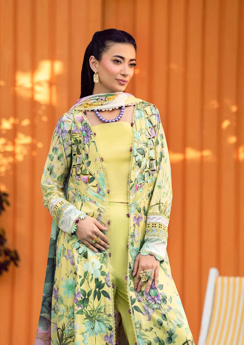 Elaf Premium | Prints 25 | EPS-7A DAISY FIELDS by Maria Faisal - Registered Vendor of : Elaf Premium - type : Ladies Clothes - 100% original wedding dresses