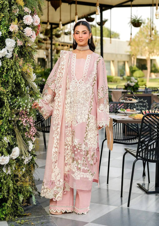Elaf Premium | Luxury Lawn 25 | ELH-3B OH MY ROSE by Maria Faisal - Registered Vendor of : Elaf Premium - type : Ladies Clothes - 100% original wedding dresses