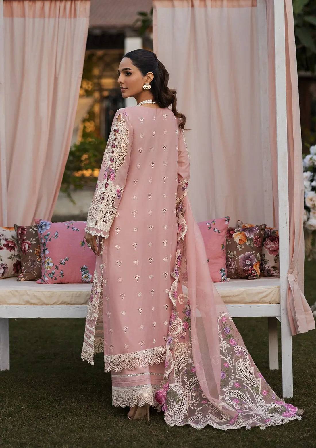 Kahf Premium | Luxury Lawn 25 | KLR-09 Bellerose by Maria Faisal - Registered Vendor of : Kahf Premium - type : Ladies Clothes - 100% original wedding dresses