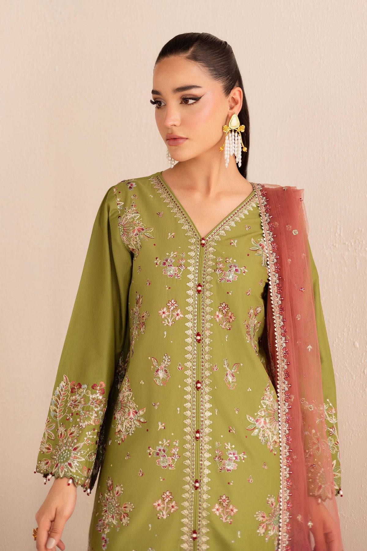Batik | Nyra Embroidered Summer Solids | Slush by Maria Faisal - Registered Vendor of : Batik - type : Ladies Clothes - 100% original wedding dresses