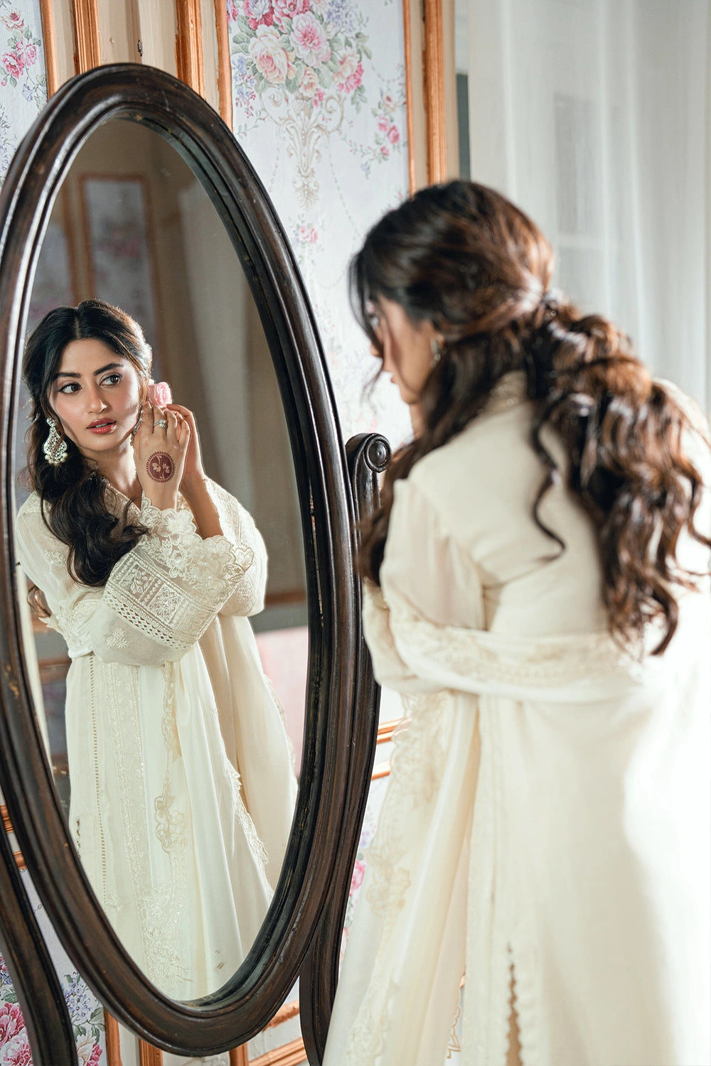 Azure | Eid Drop | Ivory Petal - Formal Dress - available at Maria Faisal in UK and USA.