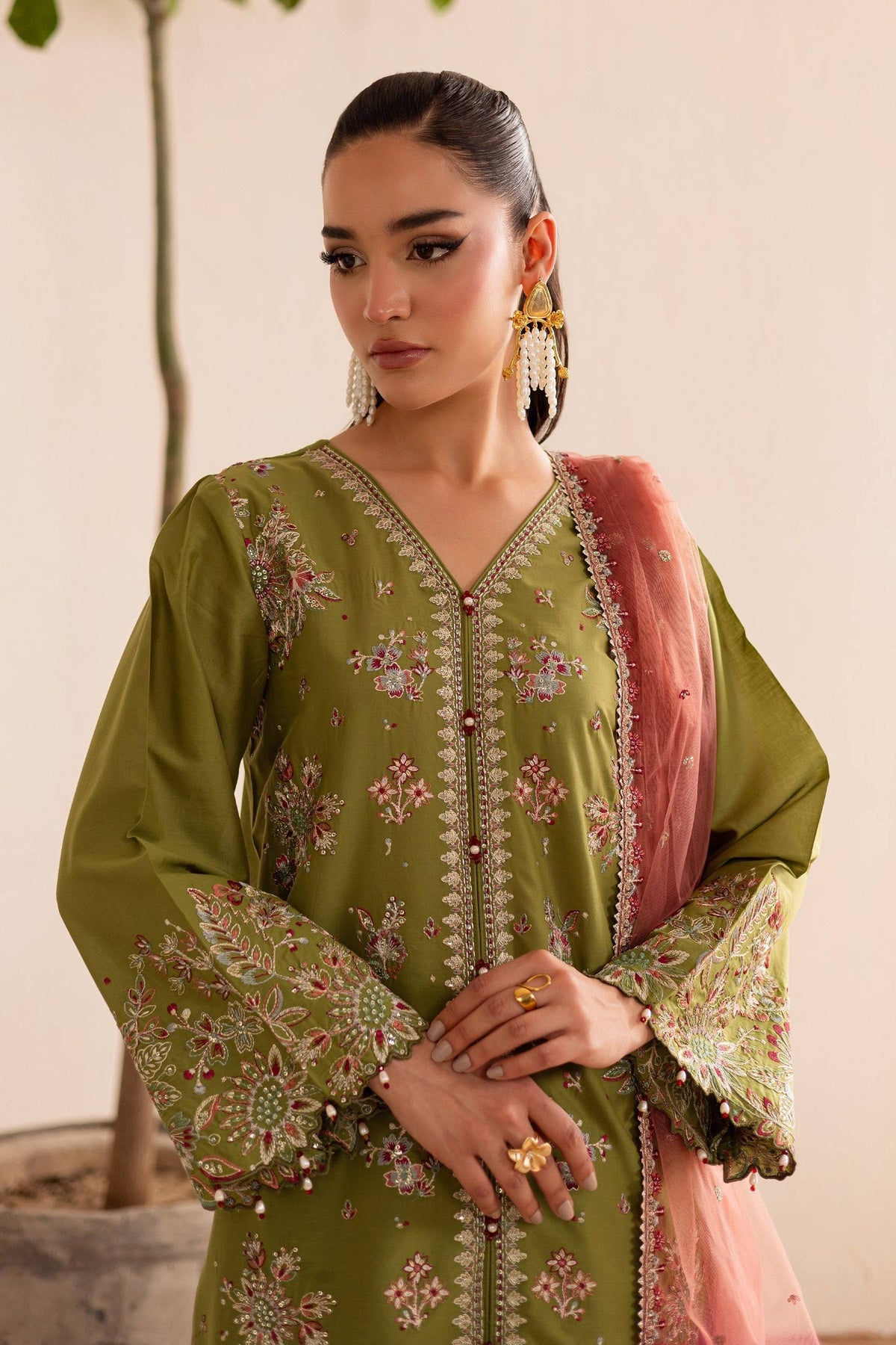Batik | Nyra Embroidered Summer Solids | Slush by Maria Faisal - Registered Vendor of : Batik - type : Ladies Clothes - 100% original wedding dresses