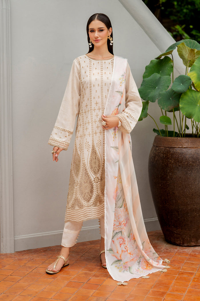 Baroque | Luxury Pret Summer | UF-4274 - Luxury Dress - available at Maria Faisal in UK and USA.