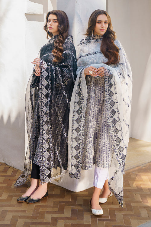 Baroque | Luxury Pret 24 | LAWN UF-574 - Designer Dress with Intricate embroidery and embellishments. Shop elegent wedding dress at Maria Faisal.