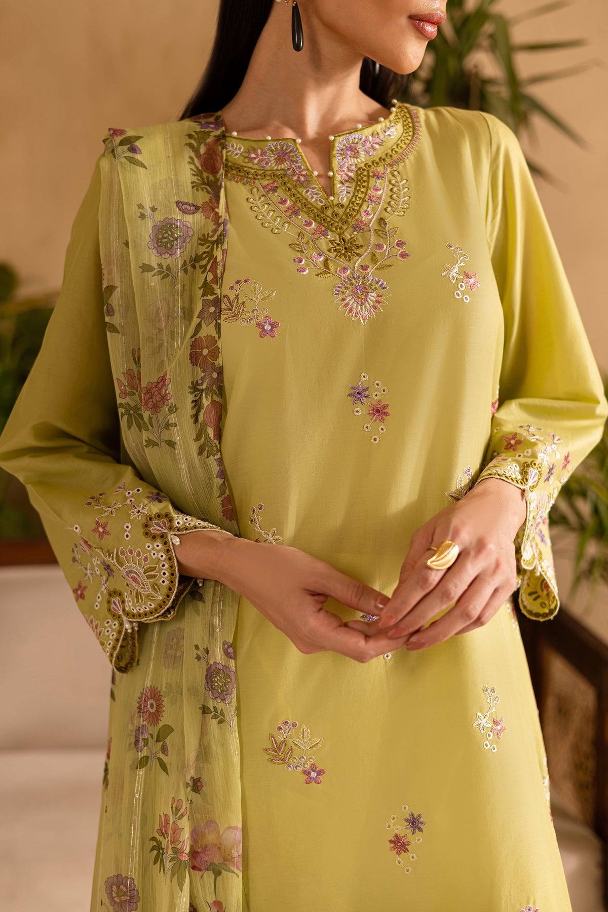 Batik | Nyra Embroidered Summer Solids | Apple Pie by Maria Faisal - Registered Vendor of : Batik - type : Ladies Clothes - 100% original wedding dresses