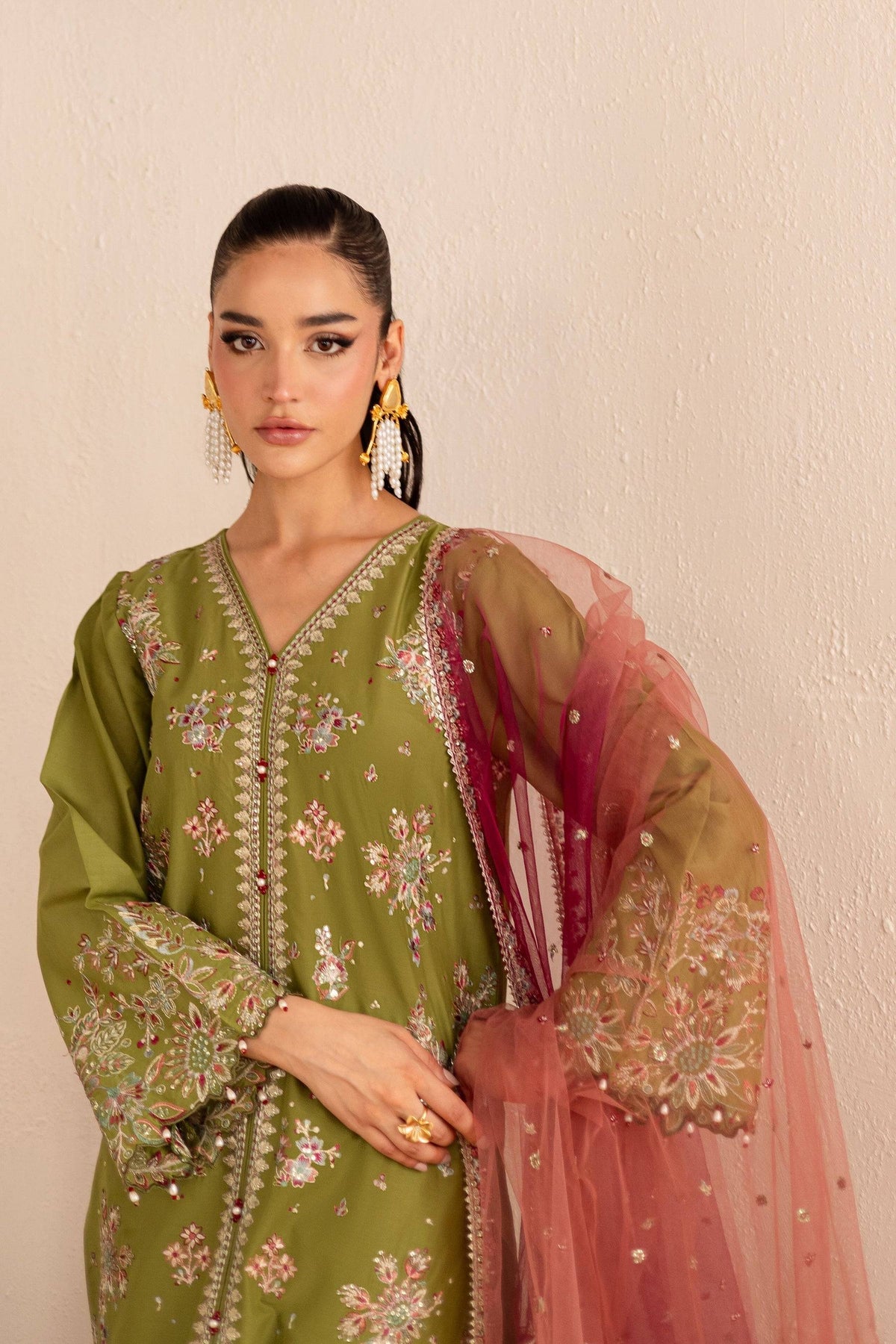 Batik | Nyra Embroidered Summer Solids | Slush by Maria Faisal - Registered Vendor of : Batik - type : Ladies Clothes - 100% original wedding dresses