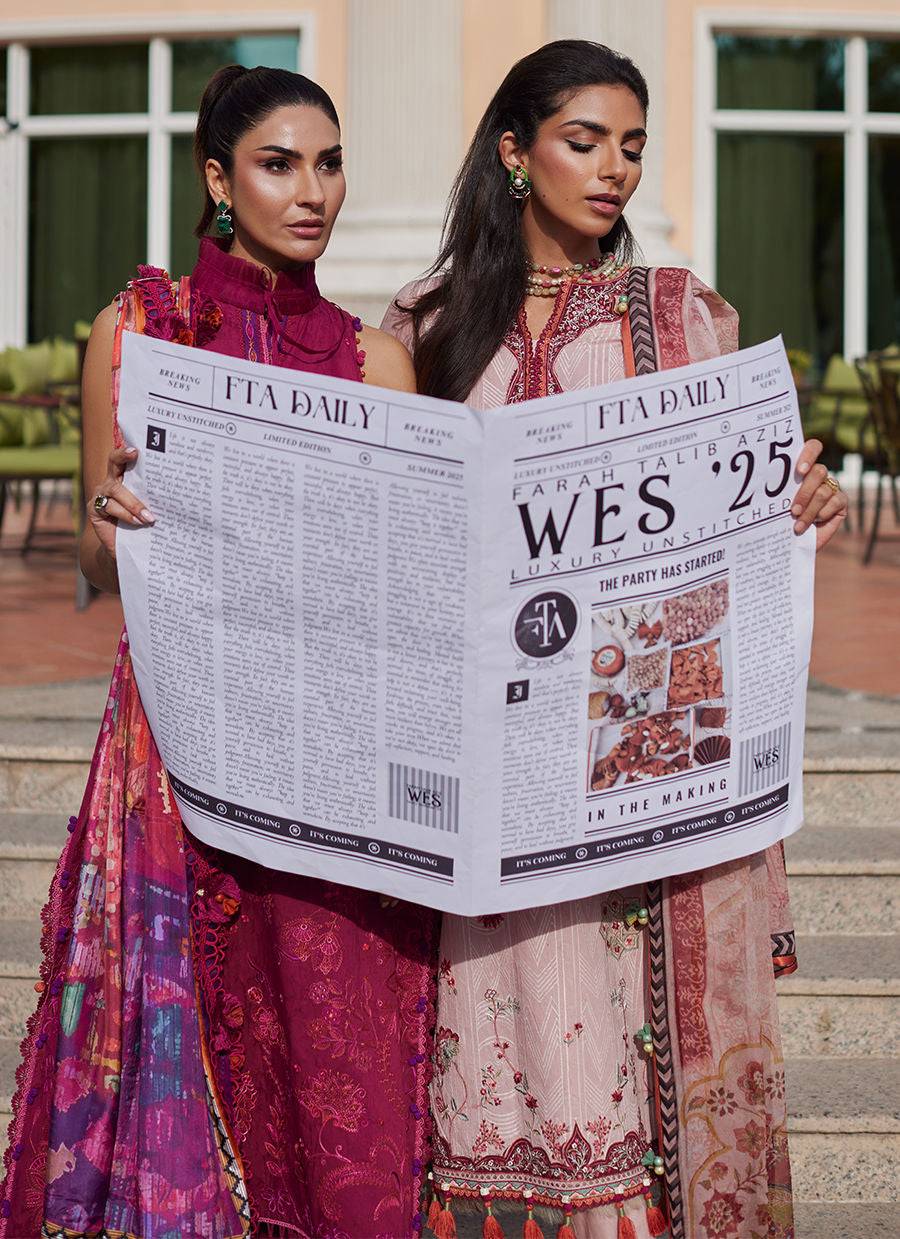 Farah Talib Aziz | WES - Luxury Unstitched 2025 | Betty Berry by Maria Faisal - Registered Vendor of : Farah Talib Aziz - type : Ladies Clothes - 100% original wedding dresses