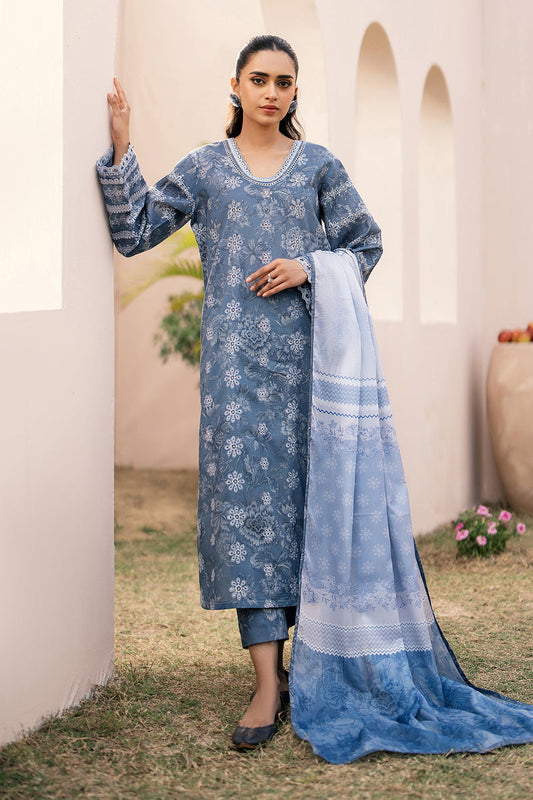 Baroque | Luxury Pret 24 | LAWN UF-601 - Designer Dress with Intricate embroidery and embellishments. Shop elegent wedding dress at Maria Faisal.