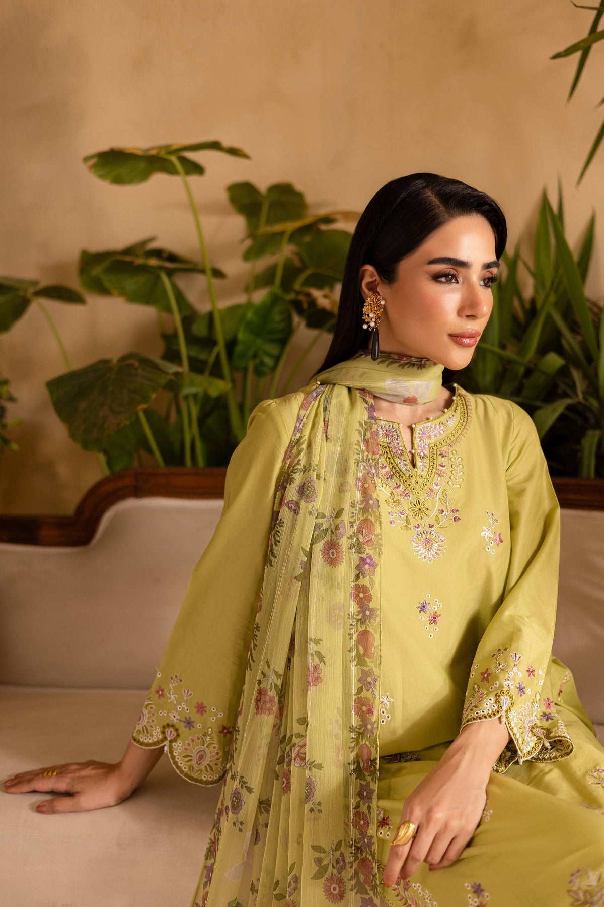 Batik | Nyra Embroidered Summer Solids | Apple Pie by Maria Faisal - Registered Vendor of : Batik - type : Ladies Clothes - 100% original wedding dresses