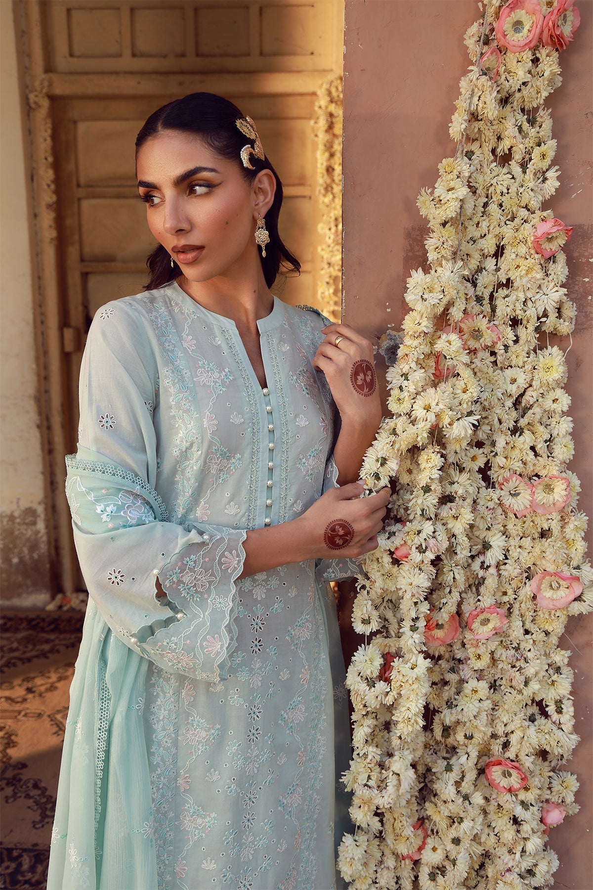 Sahar | Festive Edit 26 | Mist Of Marrakech - Luxury Dress - available at Maria Faisal in UK and USA.