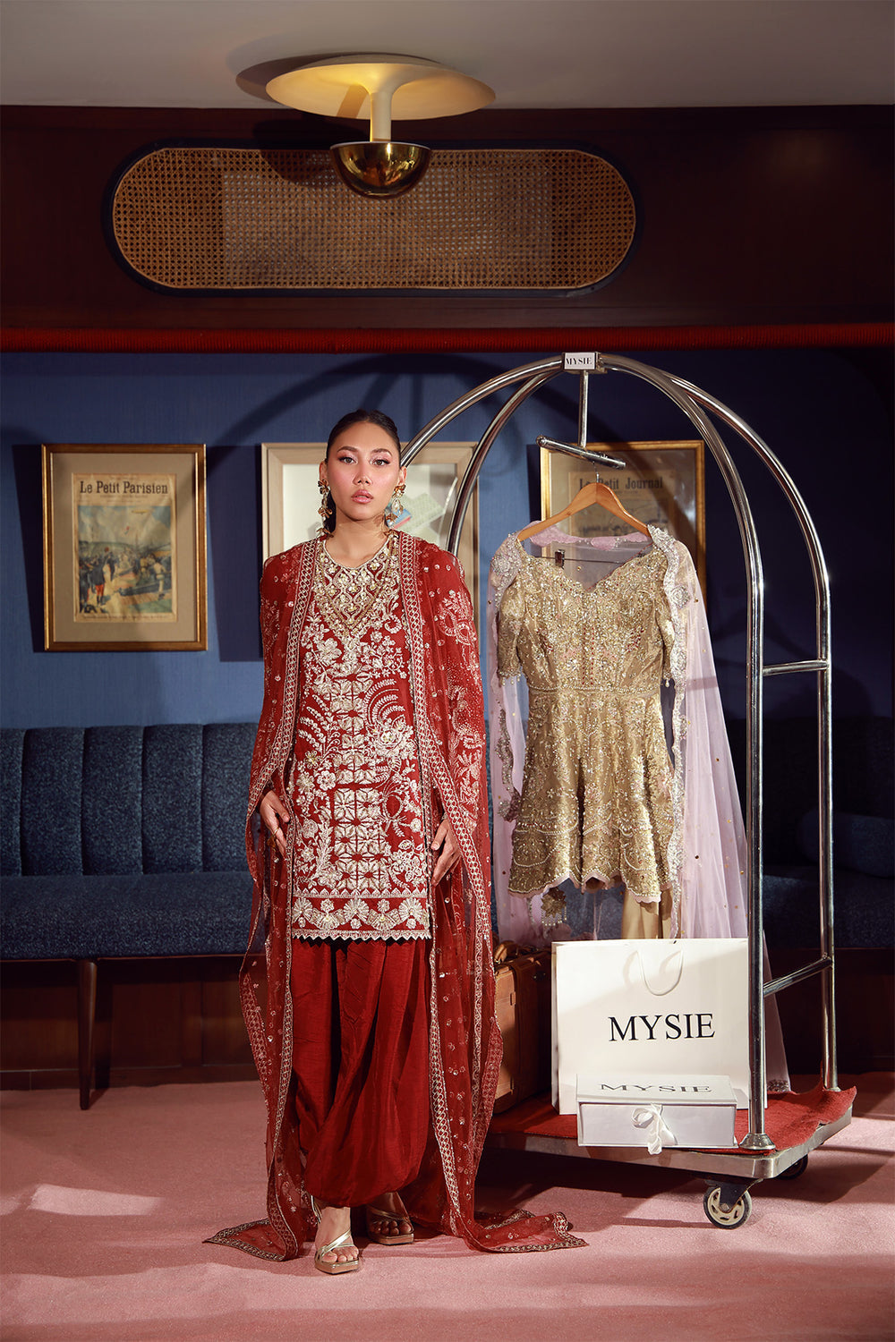 Mysie | Festive 26 | Kamila - Luxury Dress - available at Maria Faisal in UK and USA.