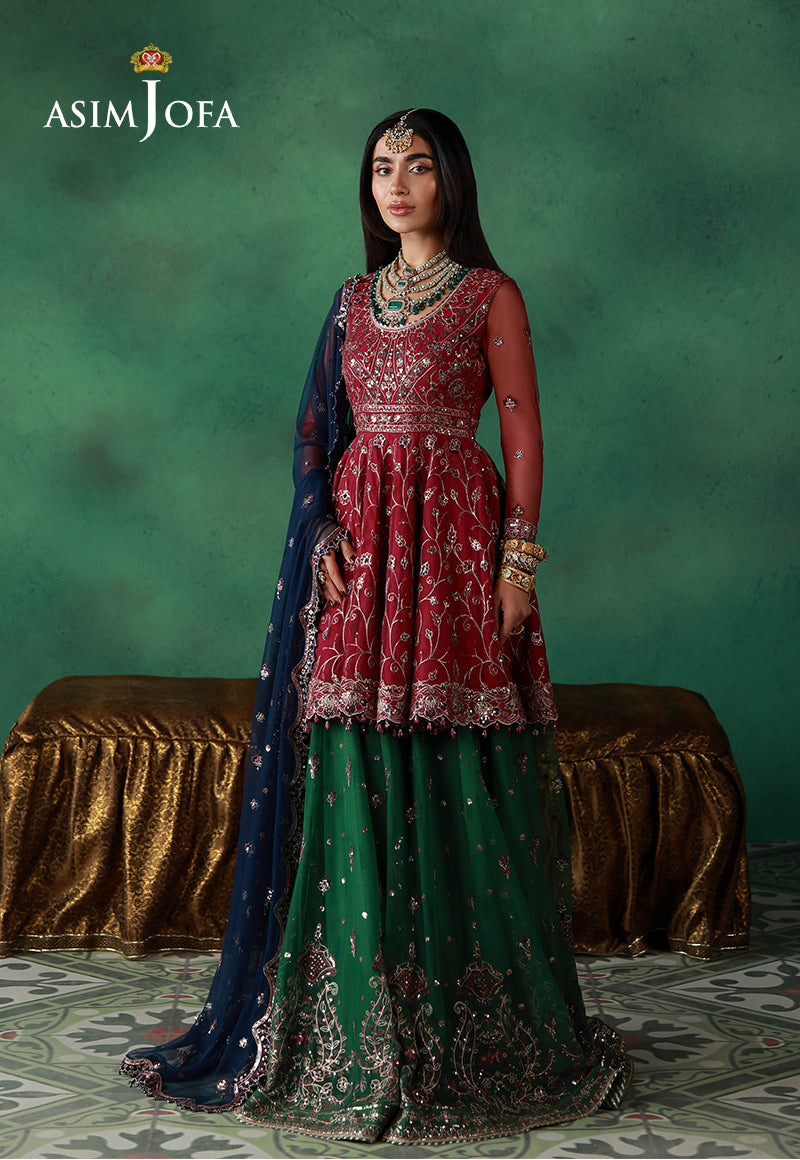 Asim Jofa | Wedding Festive Collection | AJULN-08 - Wedding Dress - available at Maria Faisal in UK and USA.