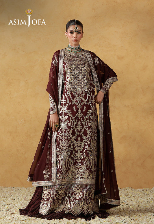 Asim Jofa | Wedding Festive Collection | AJULN-17 - Wedding Dress - available at Maria Faisal in UK and USA.