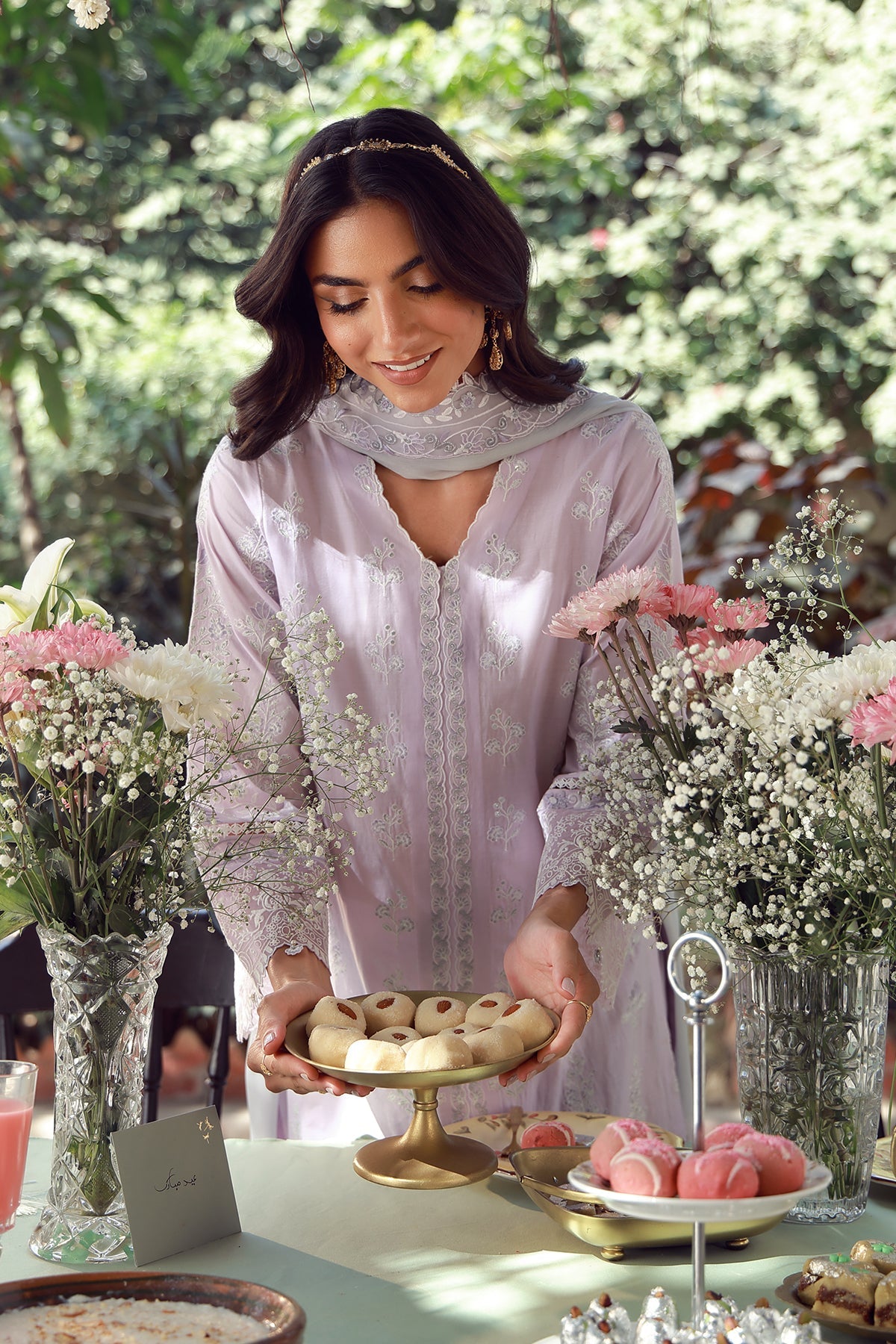 Sahar | Festive Edit 26 | Lilac Twilight - Luxury Dress - available at Maria Faisal in UK and USA.