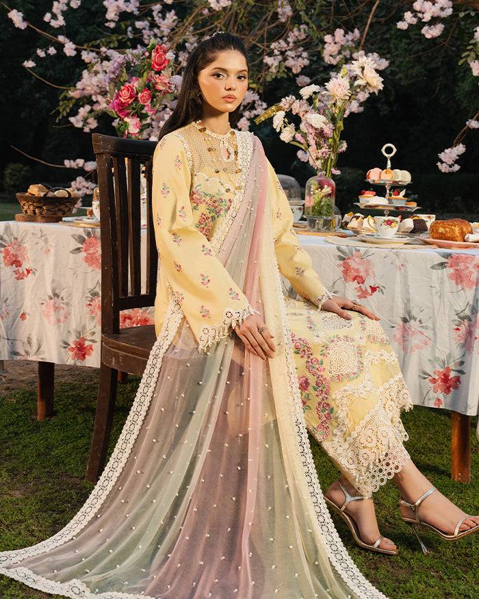 Zevk | Flora Festive Lawn | LIME by Maria Faisal - Registered Vendor of : Zevk - type : Ladies Clothes - 100% original wedding dresses
