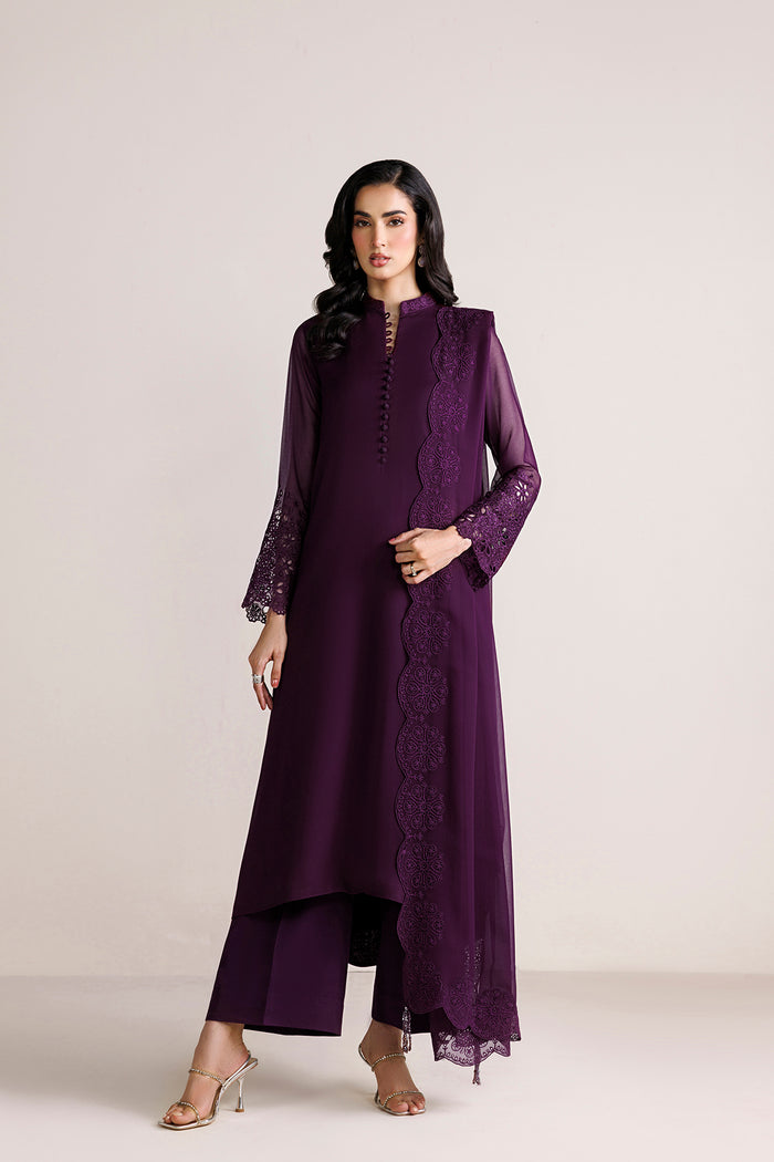 Farasha | Chiffon Essentials 26 | Berry Garden - Formal Dress - available at Maria Faisal in UK and USA.