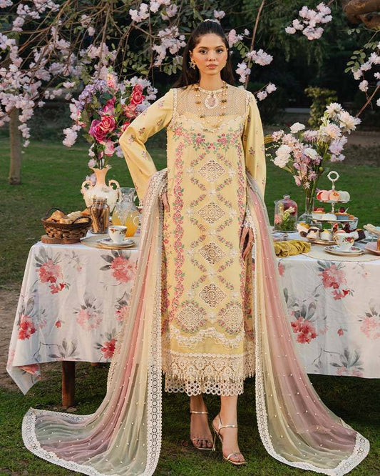Zevk | Flora Festive Lawn | LIME by Maria Faisal - Registered Vendor of : Zevk - type : Ladies Clothes - 100% original wedding dresses