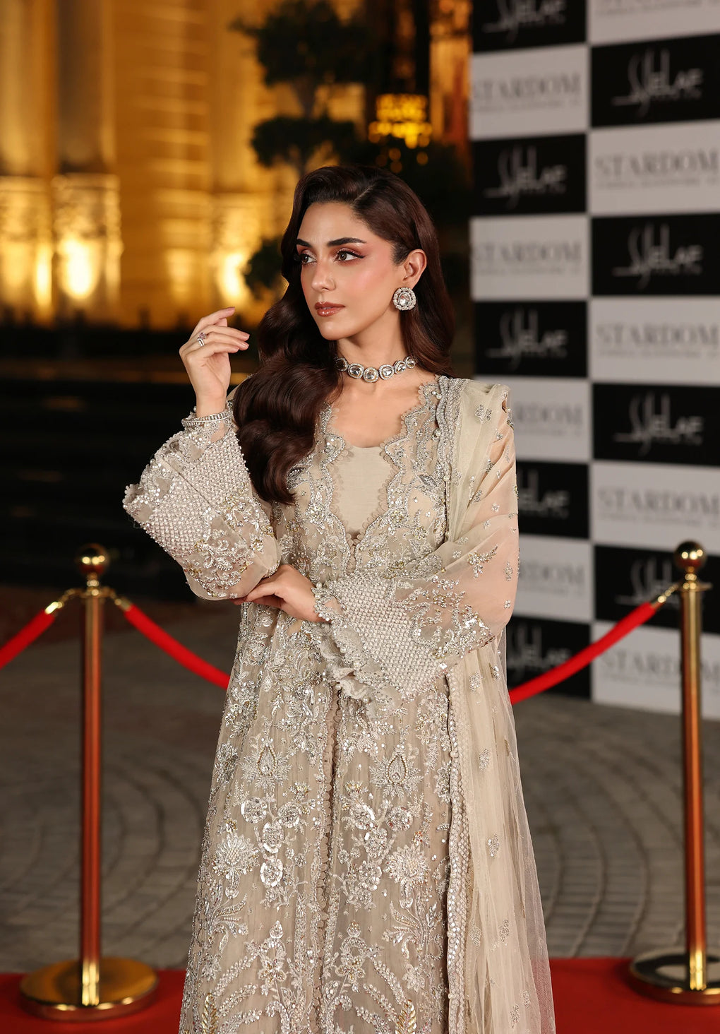 Elaf Premium | Stardom Formal Handwork 25 | ESH-08 STARDUST - Formal Dress - available at Maria Faisal in UK and USA.