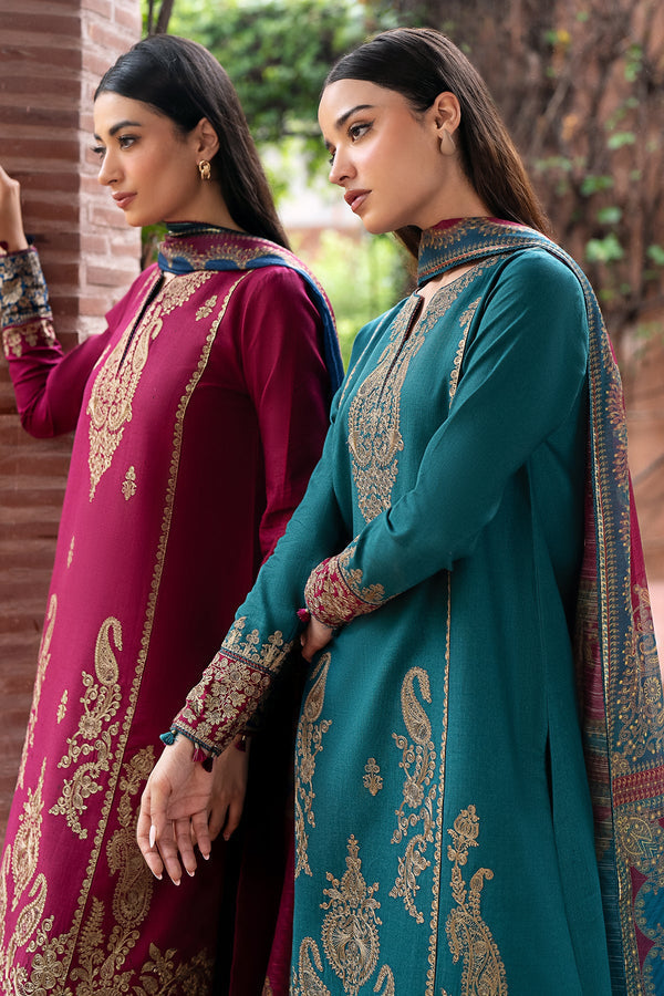 Jazmin | Winter Edition 24 | KHADDAR UW-0069 - Designer Dress with Intricate embroidery and embellishments. Shop elegent wedding dress at Maria Faisal.