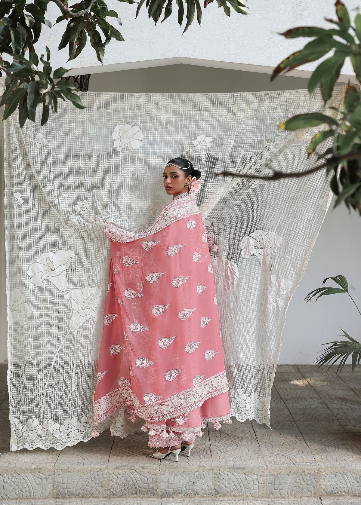 Hussain Rehar | Kalabagh Luxury Lawn 26 | Sorti - Luxury Dress - available at Maria Faisal in UK and USA.