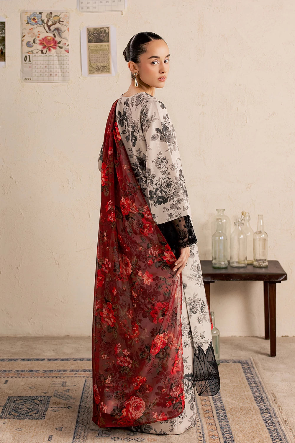 Vanya | Post Crds of July | SM-028 - Luxury Dress - available at Maria Faisal in UK and USA.