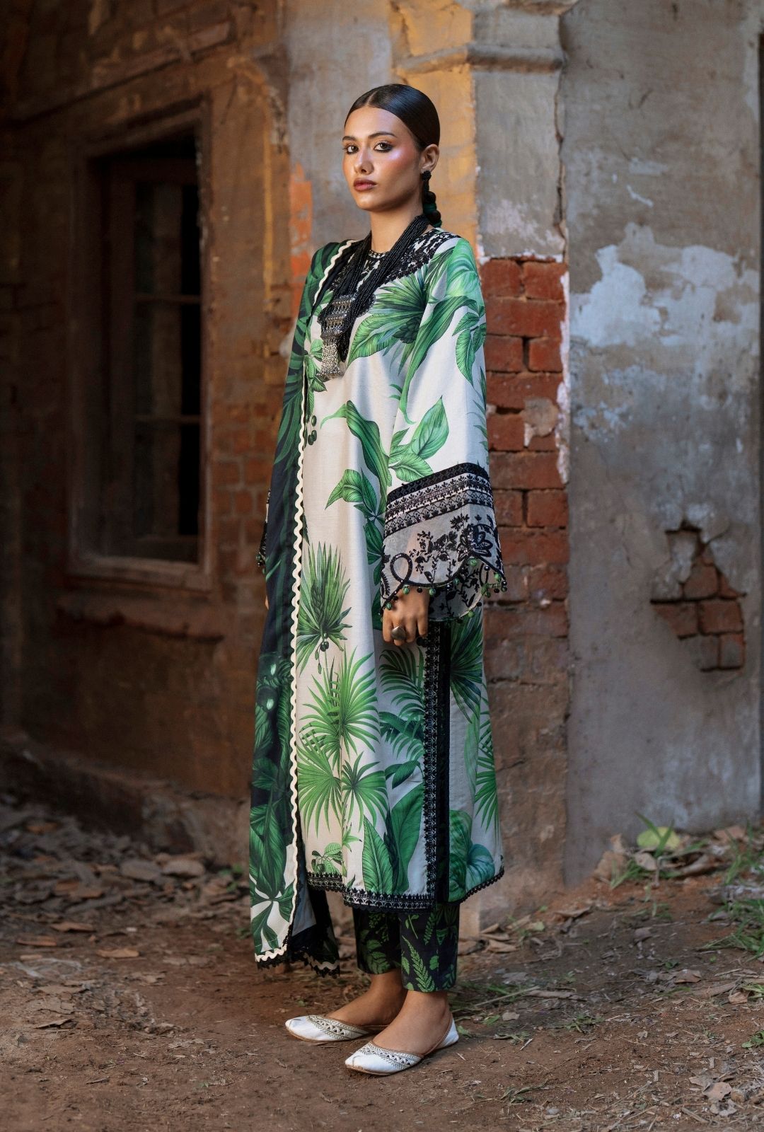 AJR Couture | Sard Sham | Gulbahar - Casual Dress - available at Maria Faisal in UK and USA.