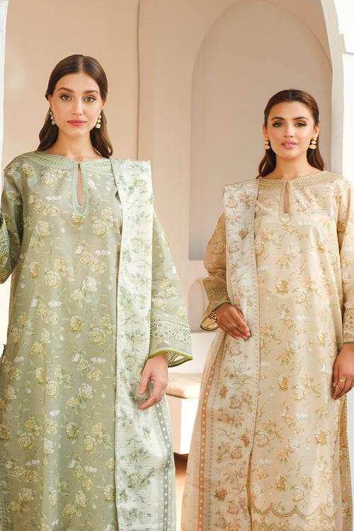Baroque | Luxury Pret 24 | LAWN UF-654 - Designer Dress with Intricate embroidery and embellishments. Shop elegent wedding dress at Maria Faisal.