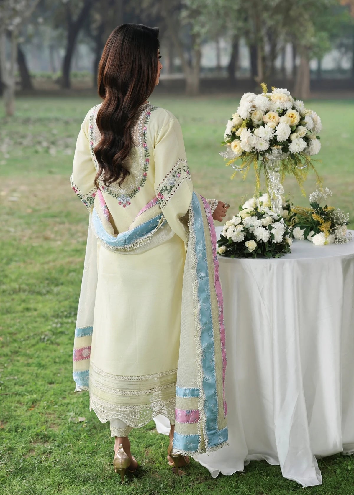 Sardinia | Tales of Petals | DAISY DREAM - Luxury Dress - available at Maria Faisal in UK and USA.