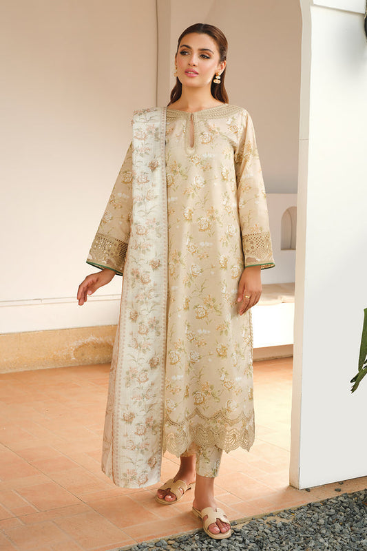 Baroque | Luxury Pret 24 | LAWN UF-655 - Designer Dress with Intricate embroidery and embellishments. Shop elegent wedding dress at Maria Faisal.