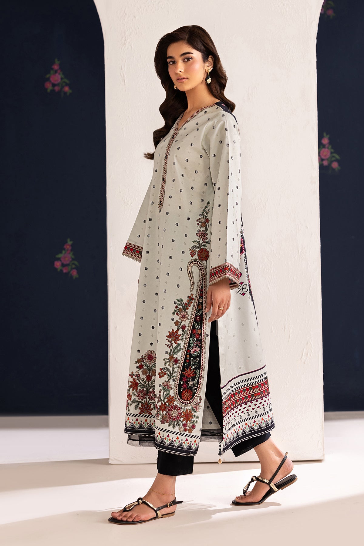 Baroque | Luxury Summer Pret | UF-4455 - Luxury Dress - available at Maria Faisal in UK and USA.