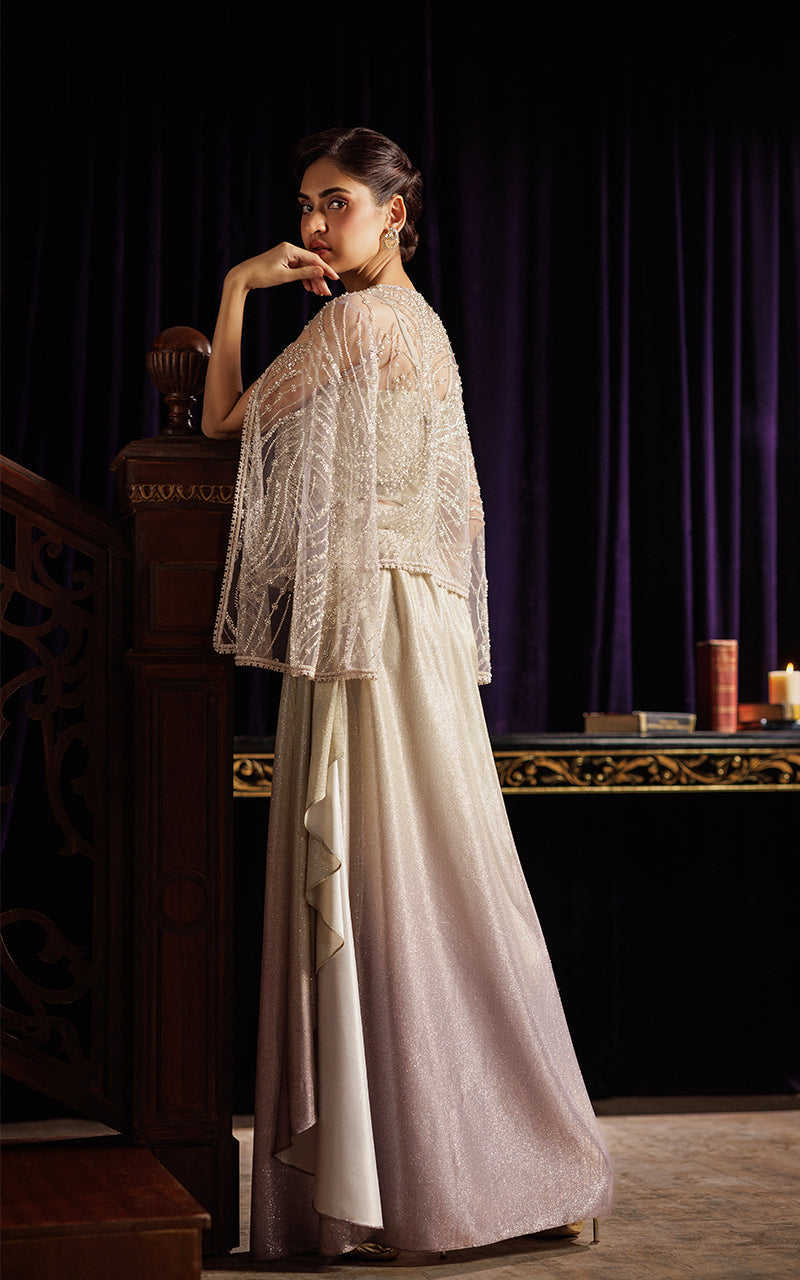 Threads and Motifs | Formal Dresses 25 | Embroidered Cape with Tube and Skirt