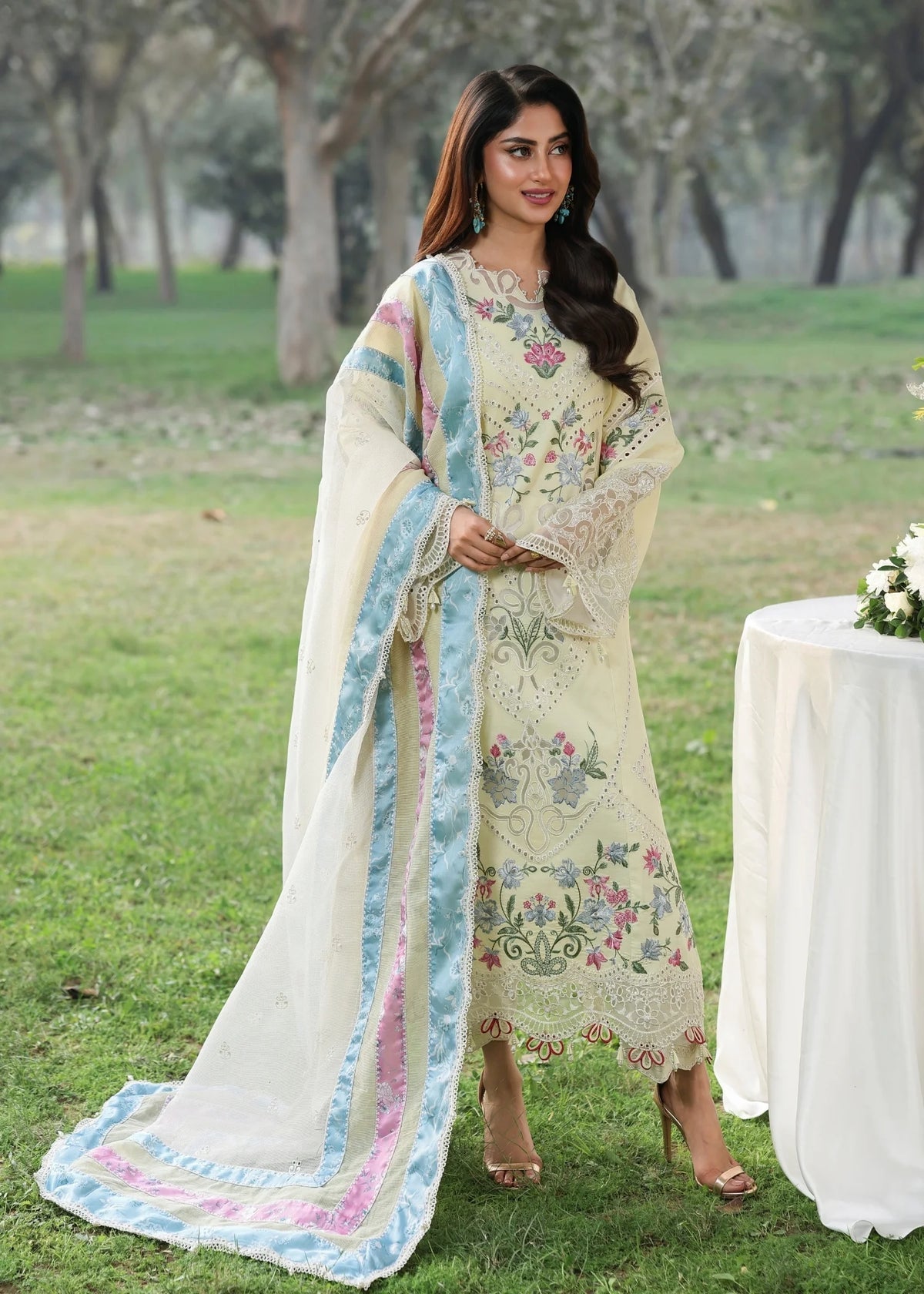 Sardinia | Tales of Petals | DAISY DREAM - Luxury Dress - available at Maria Faisal in UK and USA.
