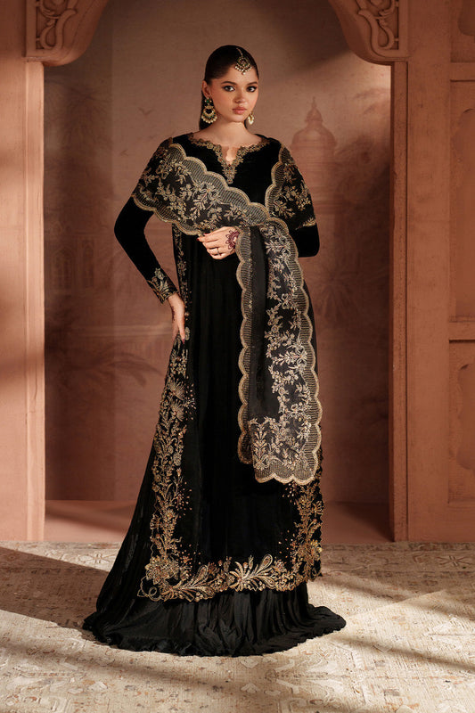 Iznik | Velvet 25 | IV-62 Embroidered Velvet - Formal Dress - available at Maria Faisal in UK and USA.
