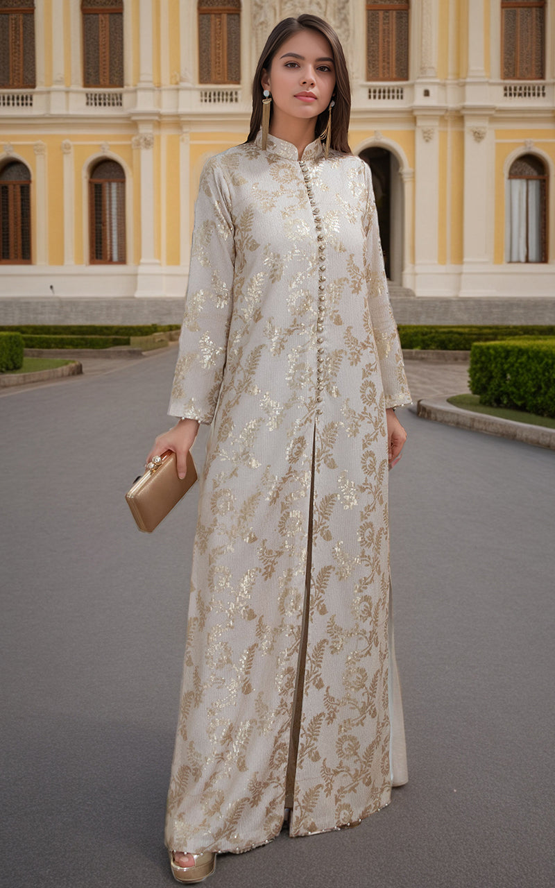 Threads and Motifs | Formal Dresses 25 | Chiffon Embroidered Jacket with Embroidered Trouser - Ladies Clothes - Maria Faisal